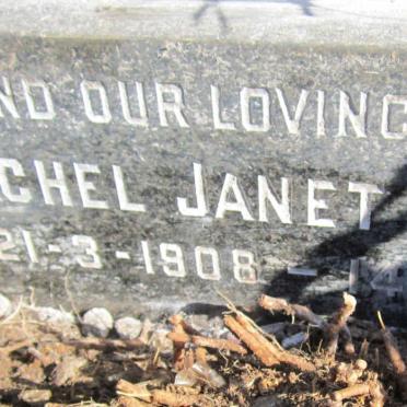 PARSONS Rachel Janet 1908-1985