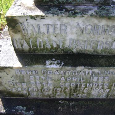 PATERSON Walter Norman Haldane 1888-1945