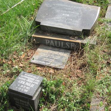 PAULSE Benjamin Arthur 1922-2003 &amp; A.M.M. 1923-1998 :: PAULSE Rob 1951-1972