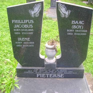 PIETERSE Phillipus Jacobus 1895-1957 &amp; Irene 1895-1973 :: PIETERSE Isaac 1928-2000