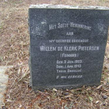 PIETERSEN Willem De Klerk 1903-1943