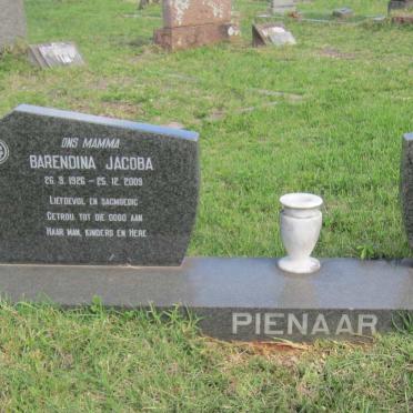 PIENAAR Benjamin 1923-1981 &amp; Barendina Jacoba 1926-2009