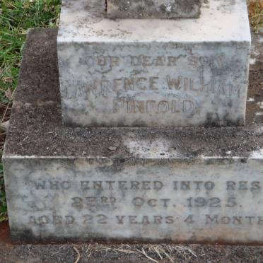 PINFOLD Lawrence William -1925