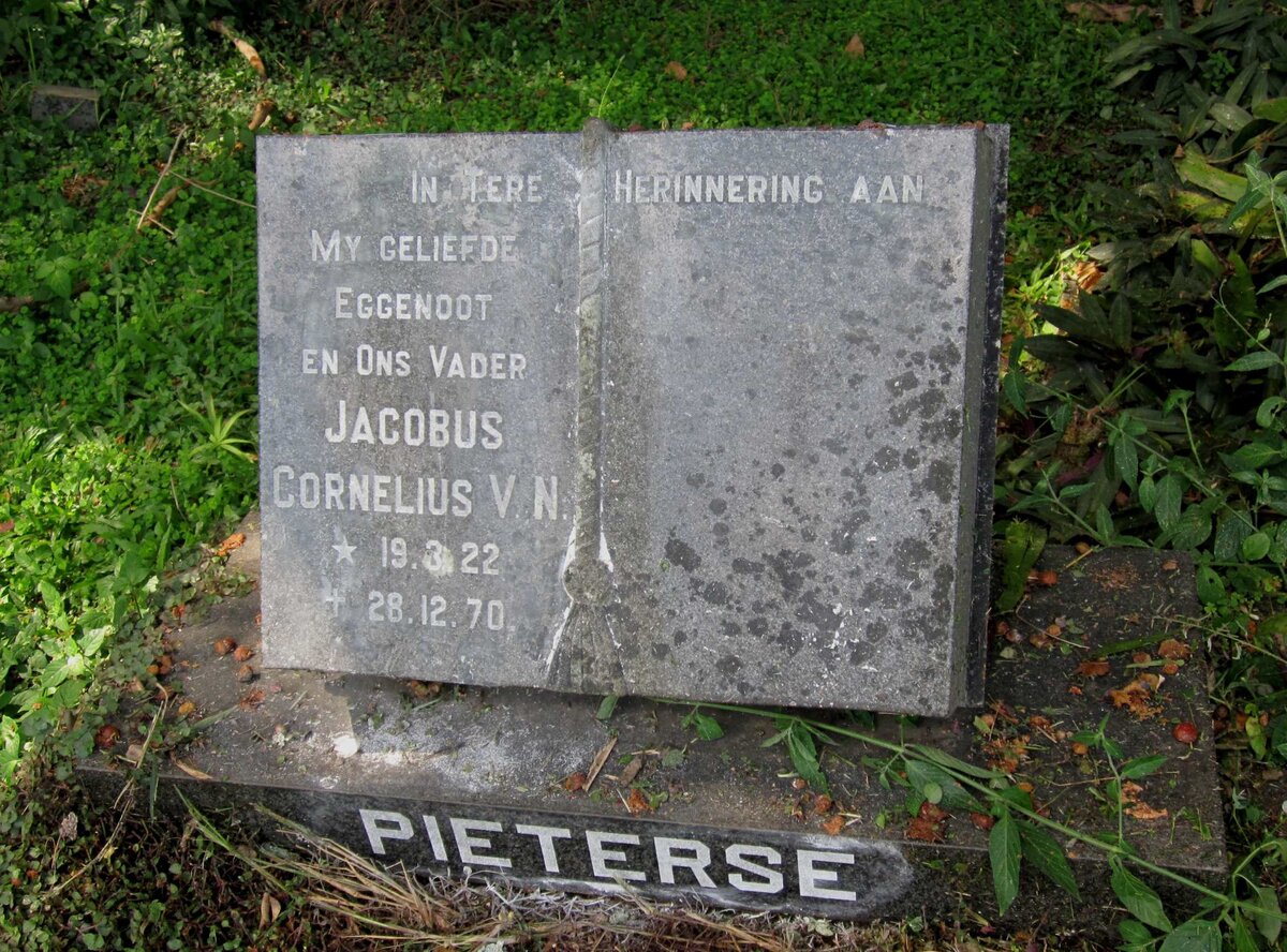 PIETERSE Jacobus Cornelius V.N. 1922-1970
