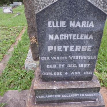 PIETERSE Ellie Maria Machtelena nee VAN DER WESTHUISEN 1897-1941