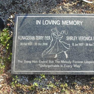 IYER Kunageran Terry 1933-2006 &amp; Shirley Veronica 1937-2006