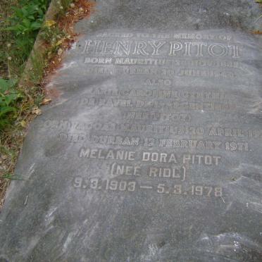 PITOT Henry 1885-1944 :: Melanie Dora RIDL 1903-1978 :: DE RAVEL DE L'ARGENTIERE Marie Caroline Cynthia nee PITOT 1925-1971