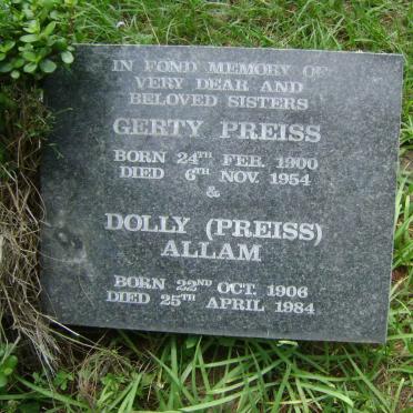 PREISS Gerty 1900-1954 :: ALLAM Dolly nee PREISS 1906-1984