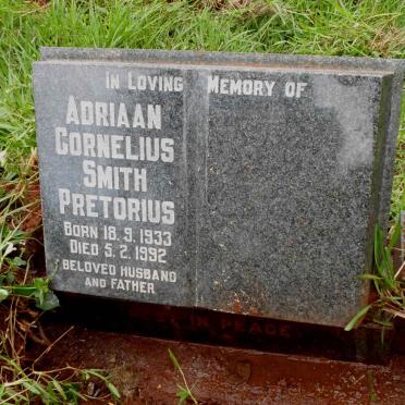 PRETORIUS Adriaan Cornelius Smith 1933-1992