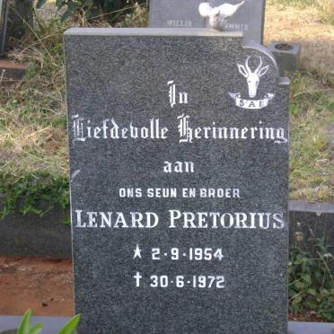 PRETORIUS Lenard 1954-1972