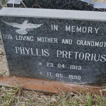 PRETORIUS Phyllis 1913-1990