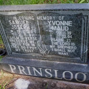 PRINSLOO Samuel Joseph 1928-1991 &amp; Yvonne Maud 1939-2004