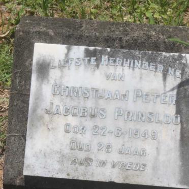PRINSLOO Christjaan Peter Jacobus -1949