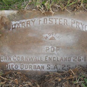 PRYOR Harry Foster 1885-1971