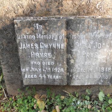 PRYSE James Gwynne -1926 :: PRYSE Olga Joan -1948
