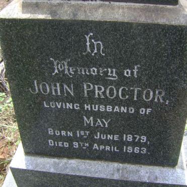 PROCTOR John 1879-1963 &amp; May 1876-1969