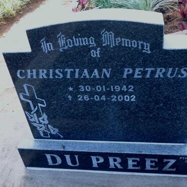 PREEZ Christiaan Petrus, du 1942-2002
