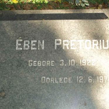PRETORIUS Eben 1922-1974