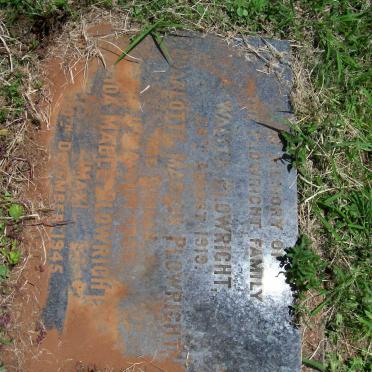 PLOWRIGHT Walter -1919 :: PLOWRIGHT Charlotte Marion nee DUNCAN -1935 :: PLOWRIGHT Ida Mable -1945