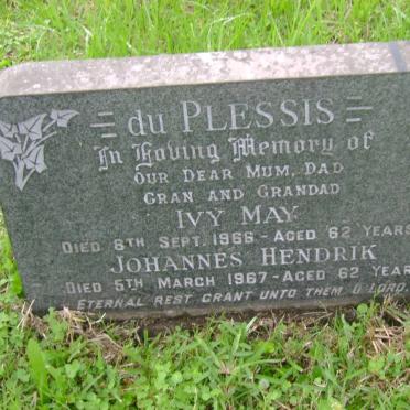 PLESSIS Johannes Hendrik, du  -1967 &amp; Ivy May -1966 