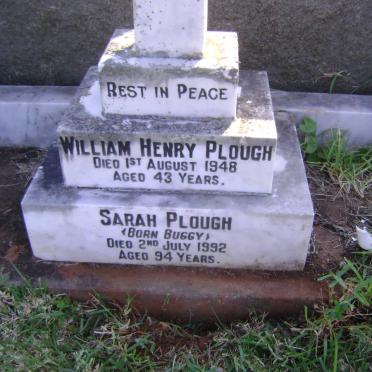PLOUGH William Henry -1948 &amp; Sarah BUGGY -1992 :: PLOUGH Peter W. 1931-1999