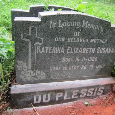 PLESSIS Katerina Elizabeth Susanna, du 1905-1982