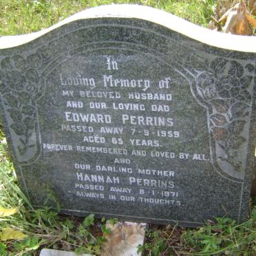 PERRINS Edward -1959 &amp; Hannah -1971