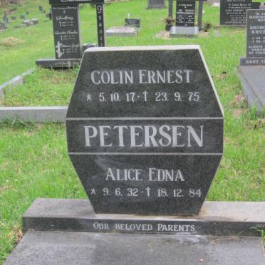 PETERSEN Colin Ernest 1919-1975 &amp; Alice Edna 1932-1984