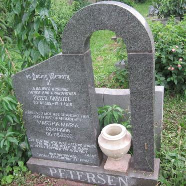 PETERSEN Peter Gabriel 1905-1976 &amp; Martha Maria 1906-2000