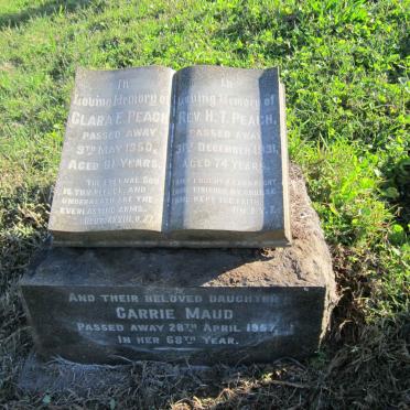 PEACH H.T.  -1931 &amp; Clara E. -1950 :: PEACH Carrie Maud -1957