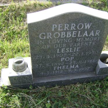 PERROW-GROBBELAAR Leslie 1908-1950 &amp; Thelma 1912-1997