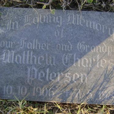 PETERSEN Matthew Charles 1906-1986