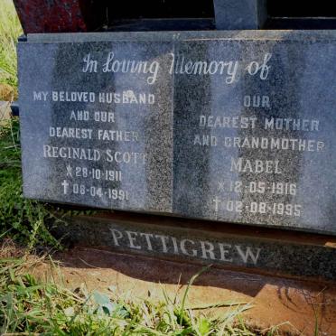 PETTIGREW Reginald Scott 1911-1991 &amp; Mabel 1916-1995