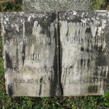 PECHEY Sampson William -1931 &amp; Mary Weston -1934 