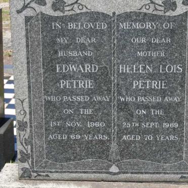 PETRIE Edward -1960 &amp; Helen Lois -1969