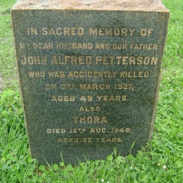 PETTERSON John Alfred -1927 :: PETTERSON Thora -1940