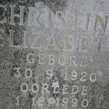 PELSER Christiaan Ernst 1912-1975 &amp; Christina Elizabeth 1920-1990 