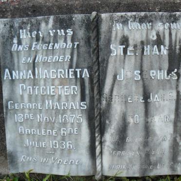 POTGIETER Anna Magrieta nee MARAIS 1875-1936 :: POTGIETER Stephanus Josephus -1945