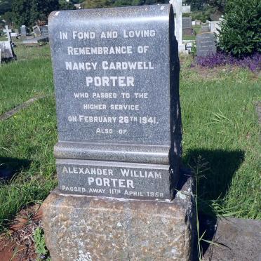 PORTER Alexander William -1958 :: PORTER Nancy Cardwell -1941