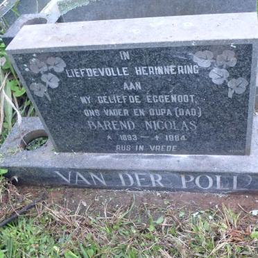 POLL Barend Nicolas, van der 1893-1984