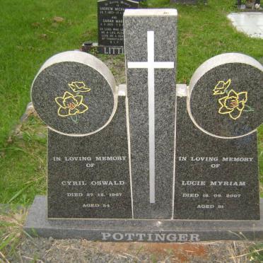 POTTINGER Cyril Oswald -1967 &amp; Lucie Myriam 2007