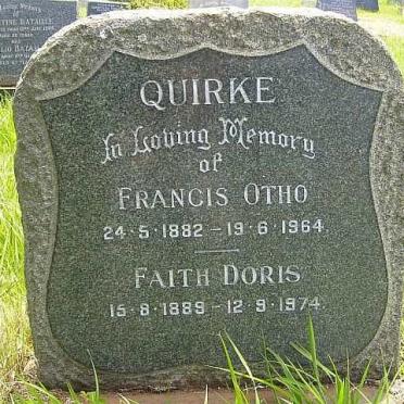 QUIRKE Francis Otho 1882-1964 &amp; Faith Doris 1889-1974