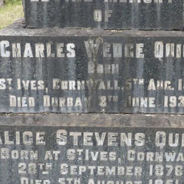 QUICK Charles Wedge 1871-1937 &amp; Alice Stevens 1876-1951 :: QUICK Elizabeth Jane 1906-1963