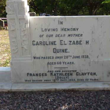 QUINE Caroline Elizabeth -1939 :: CLAYTON Frances Kathleen nee QUINE -1955