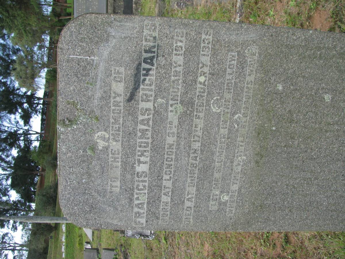 RICHARDS Francis Thomas 1873-1935