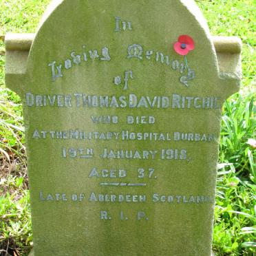 RITCHIE Thomas David -1918