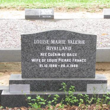 RIVALLAND Louise Marie Valerie nee CUERIN-DE-BAIZE 1896-1988