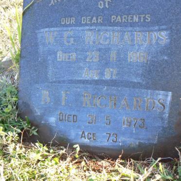 RICHARDS W.G. -1961 &amp; B.F. -1973
