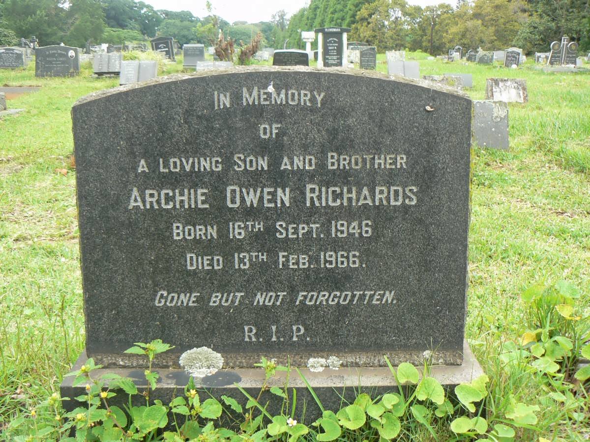 RICHARDS Archie Owen 1946-1966