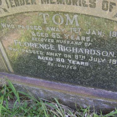 RICHARDSON Tom -1946 &amp; Florence -1964